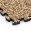 Detailaufnahme der Randausprägung von WARCO-Produkt 6817, Piastrella balcone in gomma, Format 28,9 x 28,9 x 1,8 cm, Farbe Terracotta.