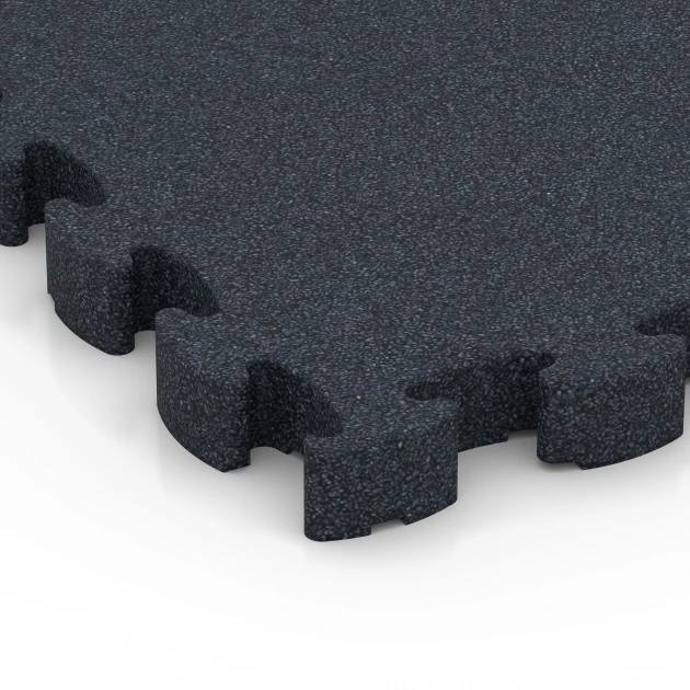 Detailaufnahme der Randausprägung von WARCO-Produkt 6965, Fitness Premium pavimento tecnico, Format 28,9 x 28,9 x 2,8 cm, Farbe Antracite.