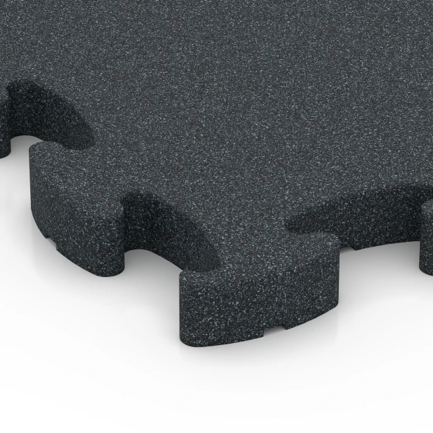 Detailaufnahme der Randausprägung von WARCO-Produkt 6967, Fitness Premium pavimento tecnico, Format 45,9 x 45,9 x 2,8 cm, Farbe Antracite.