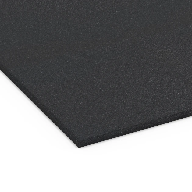 Detailaufnahme der Randausprägung von WARCO-Produkt 7075, Fitness Performance Basic pavimento sportivo, Format 100 x 100 x 1 cm | 1,00 m², Farbe Antracite.
