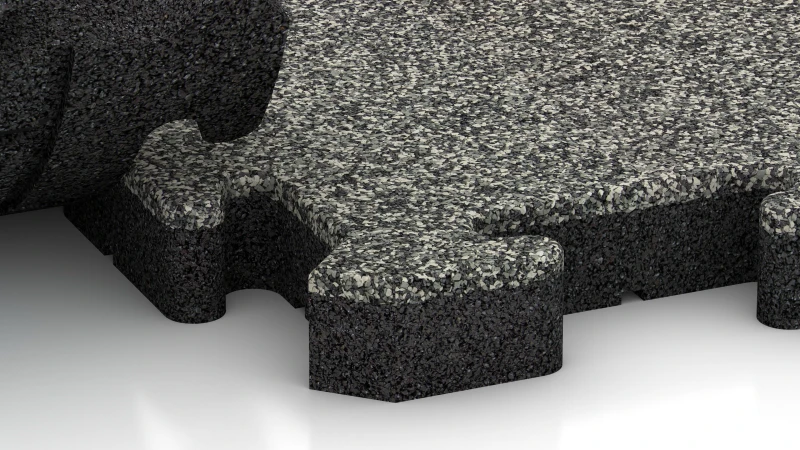 Puzzleverbindung mit leicht gerundeter Fase