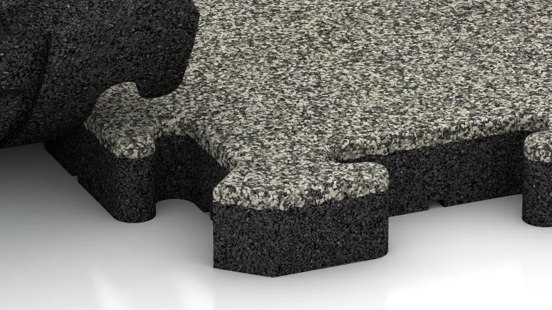 Puzzleverbindung mit leicht gerundeter Fase