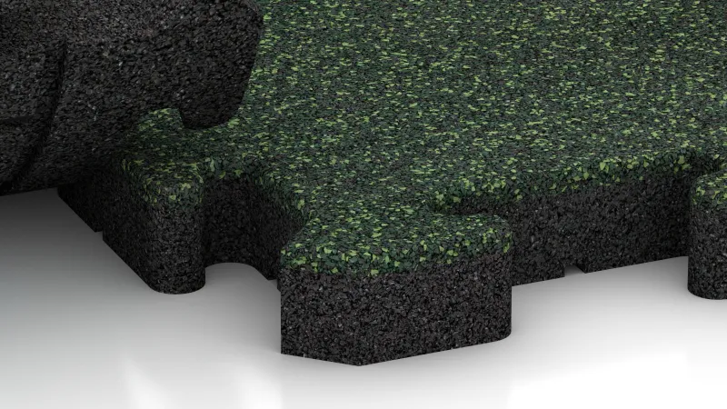 Puzzleverbindung mit leicht gerundeter Fase