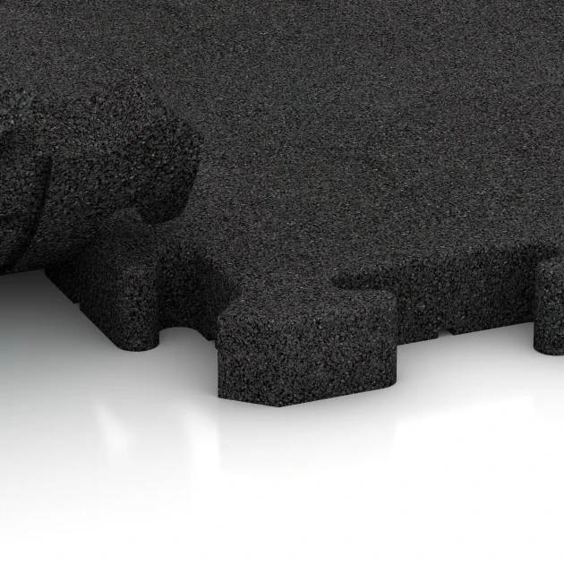 Großaufnahme vom Verbindungssystem von WARCO-Boden 6055 - Piastrella evento per esterni im Farbdesign Antracite. Abmessungen 100 x 100 x 4 cm | 1,00 m².