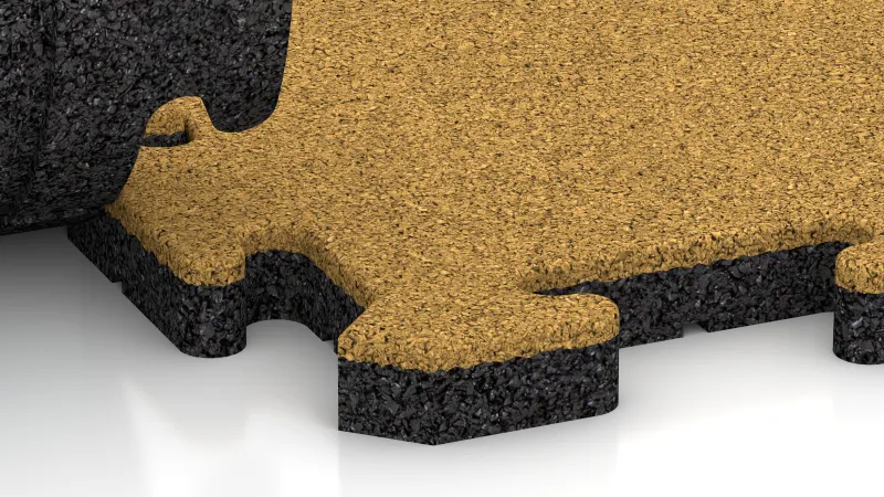 Puzzleverbindung mit leicht gerundeter Fase