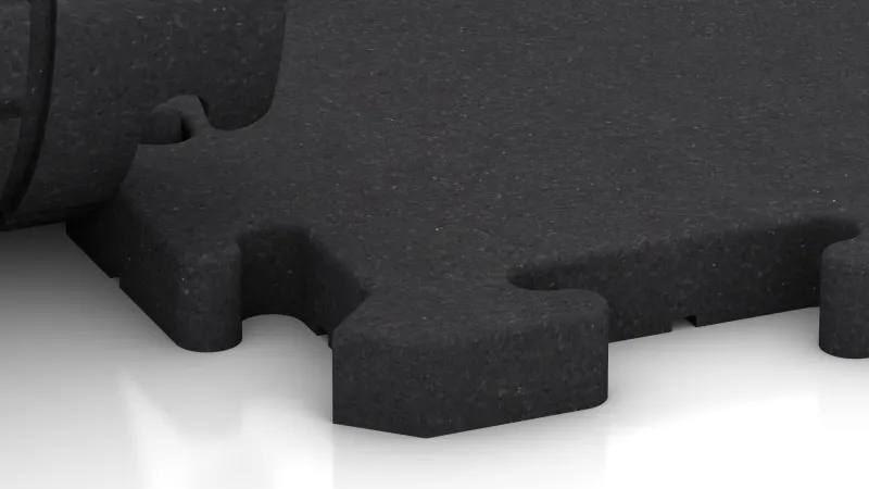 Puzzleverbindung mit leicht gerundeter Fase