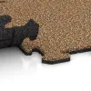 Großaufnahme vom Verbindungssystem von WARCO-Boden 0067 - Spielmatte im Farbdesign Rattan Lounge. Abmessungen 500 x 500 x 18 mm.