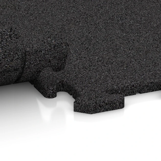Großaufnahme vom Verbindungssystem von WARCO-Boden 3953 - Hunde-Bodenplatte im Farbdesign Anthrazit. Abmessungen 100 x 100 x 1,8 cm | 1,00 m².