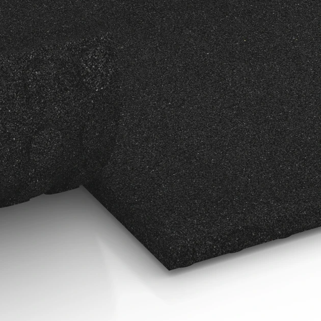 Großaufnahme vom Verbindungssystem von WARCO-Boden 6646 - Stallplatte im Farbdesign Antracite. Abmessungen 100 x 50 x 4 cm.