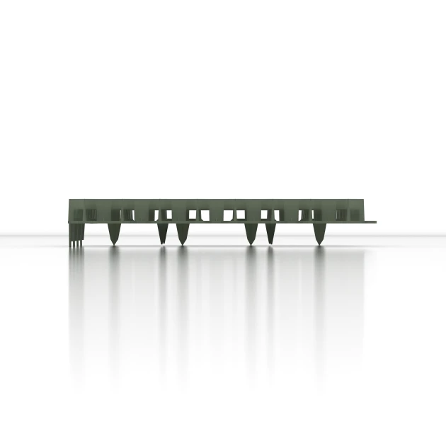 Großaufnahme vom Verbindungssystem von WARCO-Boden 3634 - Kunststoff-Wabengitter im Farbdesign Mattgrün. Abmessungen 47,6 × 47,6 × 4 cm | 0,226 m².