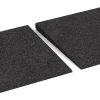 Großaufnahme vom Verbindungssystem von WARCO-Boden 2308 - Übergangsrampe 75 cm im Farbdesign Anthrazit. Abmessungen 75 x 30 cm | 8 < 25 mm.