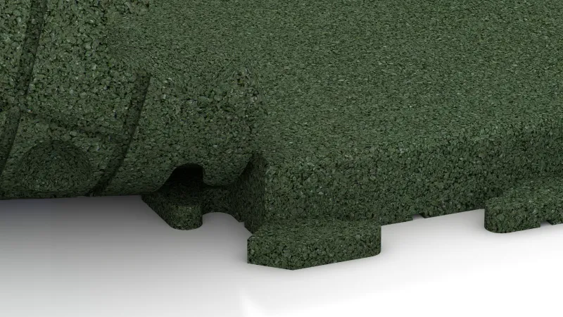 Verdeckte Puzzle-Verbindung mit runder Fase