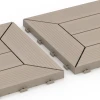 Großaufnahme vom Verbindungssystem von WARCO-Boden 6350 - Motivo a cassettoni – Piastrella a incastro im Farbdesign Vaniglia. Abmessungen 30 x 30 x 2 cm.