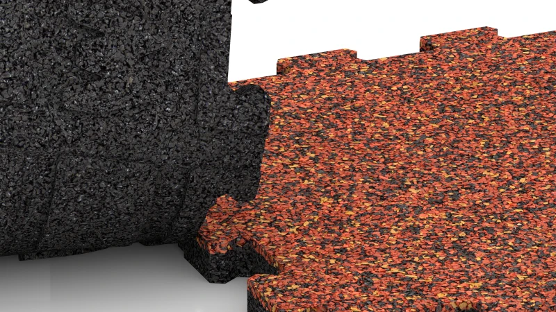 Ausgeschnittene Puzzleverbindung ohne Fase