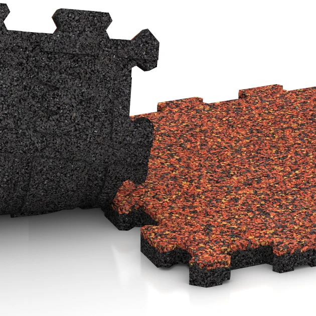 Großaufnahme vom Verbindungssystem von WARCO-Boden 5743 - Pavimento fieristico a incastro im Farbdesign Etna. Abmessungen 30,6 x 30,6 x 2 cm | 0,094 m².