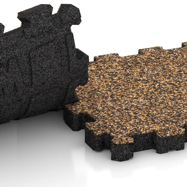 Großaufnahme vom Verbindungssystem von WARCO-Boden 5235 - Poolfliese Fugenlos im Farbdesign Rattan Lounge. Abmessungen 30,6 x 30,6 x 3 cm | 0,094 m².