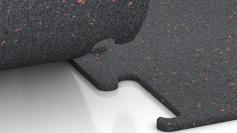 Ausgeschnittene Puzzleverbindung ohne Fase