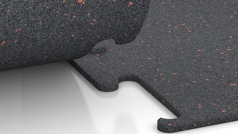 Ausgeschnittene Puzzleverbindung ohne Fase