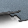 Großaufnahme vom Verbindungssystem von WARCO-Boden 6166 - Fitness Performance Elite Trainingsboden im Farbdesign Altsilber. Abmessungen 50 x 50 x 1,5 cm | 0,25 m².