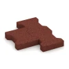 Großaufnahme vom Verbindungssystem von WARCO-Boden 4460 - Autobloccanti im Farbdesign Rosso mattone. Abmessungen 20 × 16,5 × 4,3 cm | 0,0278 m².