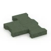 Großaufnahme vom Verbindungssystem von WARCO-Boden 7070 - Autobloccanti im Farbdesign Verde erba. Abmessungen 20 x 16,5 x 4,5 cm | 0,0278 m².