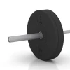 Großaufnahme vom Verbindungssystem von WARCO-Boden 6084 - Bumper Plate – Hantelscheibe im Farbdesign Anthrazit. Abmessungen 5 kg | ø 45,4 x 3,15 cm.
