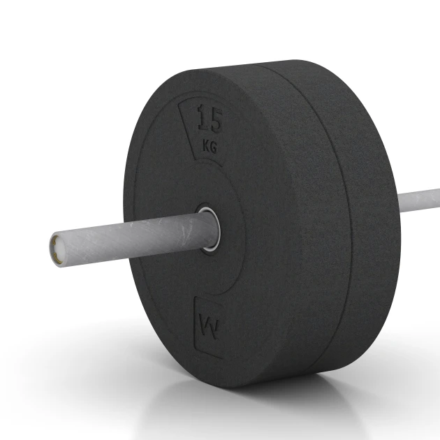 Großaufnahme vom Verbindungssystem von WARCO-Boden 6086 - Bumper Plate im Farbdesign Antracite. Abmessungen 15 kg | ø 45,4 x 8,61 cm.