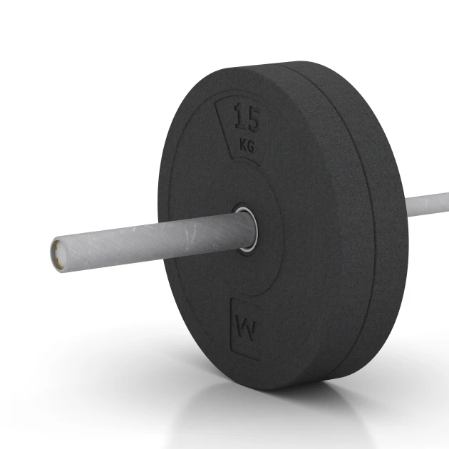 Großaufnahme vom Verbindungssystem von WARCO-Boden 6088 - Bumper Plate Slim im Farbdesign Antracite. Abmessungen 15 kg | ø 45,4 x 5,85 cm.