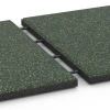 Großaufnahme vom Verbindungssystem von WARCO-Boden 6415 - Piastrella antitrauma – 90 cm im Farbdesign Prato inglese. Abmessungen 50 x 50 x 3 cm | 0,25 m².