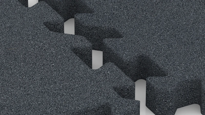 Sistema puzzle con fase leggermente arrotondata