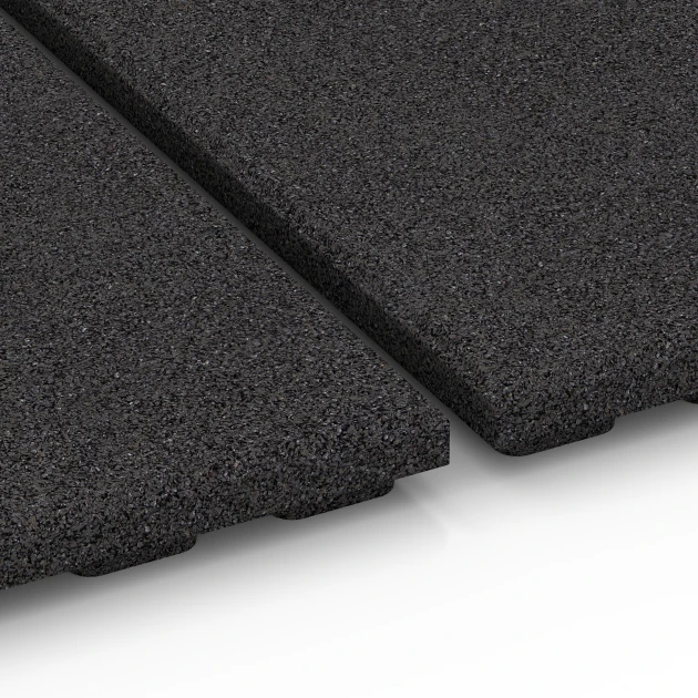 Großaufnahme vom Verbindungssystem von WARCO-Boden 6385 - Tappeto in gomma per box cavalli Comfort im Farbdesign Antracite. Abmessungen 100 x 50 x 4 cm | 0,50 m².