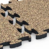 Großaufnahme vom Verbindungssystem von WARCO-Boden 6880 - Fitness Max Floor System im Farbdesign Terracotta. Abmessungen 44,6 x 44,6 × 2,8 cm.