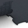 Großaufnahme vom Verbindungssystem von WARCO-Boden 6968 - Fitness Premium pavimento tecnico im Farbdesign Antracite. Abmessungen 99 x 99 x 1,8 cm.