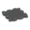 Aufsicht auf die Unterseite, also die Bodenseite von WARCO-Formteil 4194 - Ballspielplatte HD im Format 500 x 500 x 40 mm.