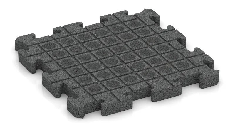 Canali di drenaggio e cupole in disposizione quadrata