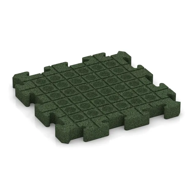 Aufsicht auf die Unterseite, also die Bodenseite von WARCO-Formteil 4205 - Ballspielplatte HD im Format 500 x 500 x 50 mm.