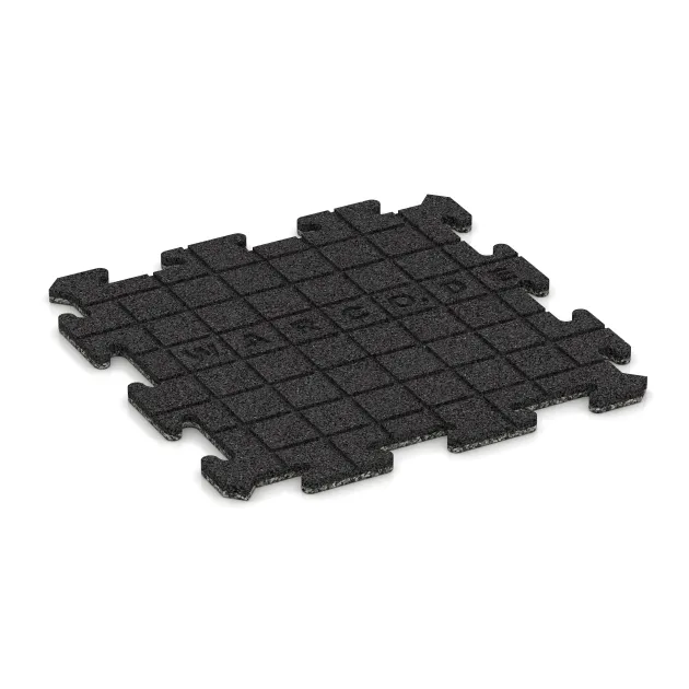 Aufsicht auf die Unterseite, also die Bodenseite von WARCO-Formteil 0055 - Tappeto da gioco im Format 500 x 500 x 18 mm.