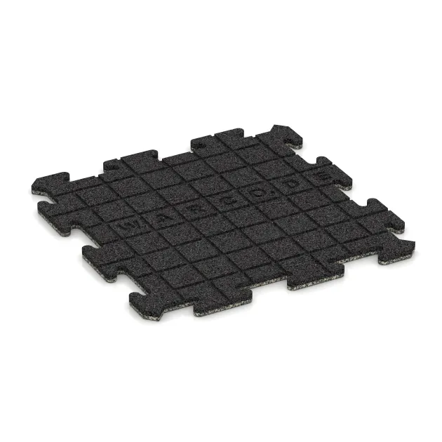 Aufsicht auf die Unterseite, also die Bodenseite von WARCO-Formteil 3899 - Pavimento sportivo per cani HD im Format 500 x 500 x 18 mm.