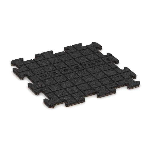 Aufsicht auf die Unterseite, also die Bodenseite von WARCO-Formteil 3902 - Pavimento sportivo per cani HD im Format 500 x 500 x 18 mm.