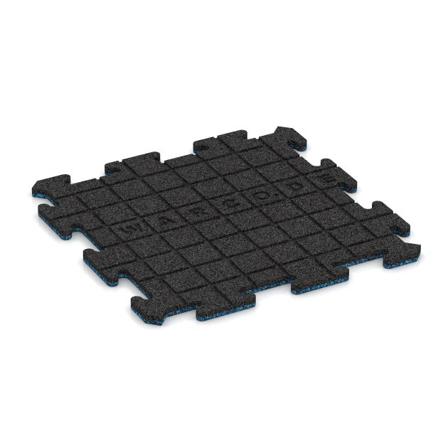 Aufsicht auf die Unterseite, also die Bodenseite von WARCO-Formteil 5681 - Indoor-Klickfliese im Format 50 x 50 x 1,8 cm | 0,25 m².