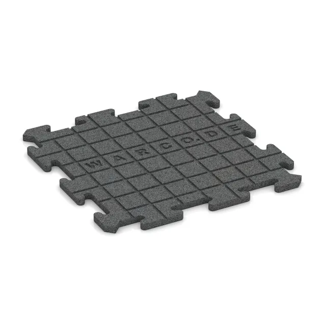 Aufsicht auf die Unterseite, also die Bodenseite von WARCO-Formteil 3917 - Tappeto da gioco im Format 500 x 500 x 18 mm.