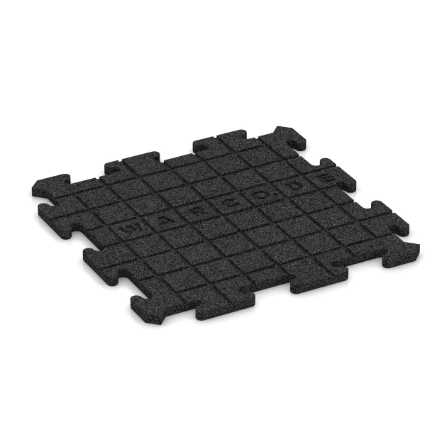 Aufsicht auf die Unterseite, also die Bodenseite von WARCO-Formteil 6102 - Pavimento a incastro Indoor im Format 50 x 50 x 1,8 cm | 0,25 m².