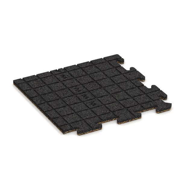 Aufsicht auf die Unterseite, also die Bodenseite von WARCO-Formteil 4790 - Piastra d’angolo HD im Format 485 x 485 x 18 mm.