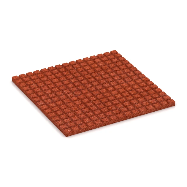 Aufsicht auf die Unterseite, also die Bodenseite von WARCO-Formteil 3641 - Tappeto da stalla HD im Format 100 x 100 x 4 cm.