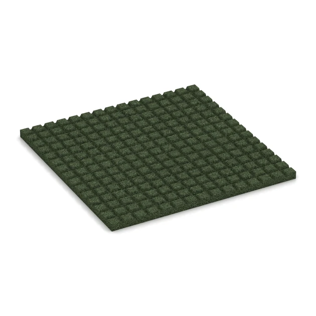 Aufsicht auf die Unterseite, also die Bodenseite von WARCO-Formteil 3642 - Stallmatte HD im Format 100 x 100 x 4 cm.
