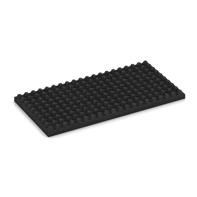 Aufsicht auf die Unterseite, also die Bodenseite von WARCO-Formteil 3643 - Stallmatte Luxus im Format 1000 x 500 x 55 mm.