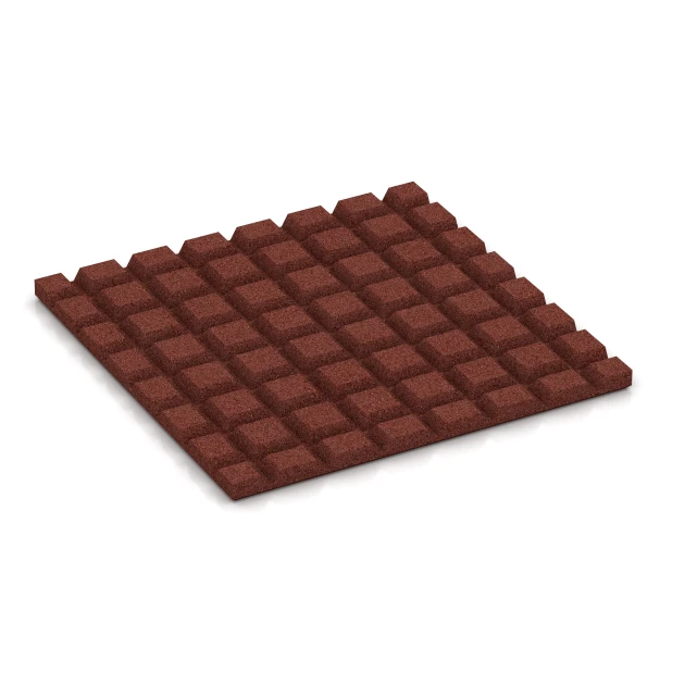 Aufsicht auf die Unterseite, also die Bodenseite von WARCO-Formteil 3966 - Piastra da pavimento per cani im Format 50 × 50 × 2,5 cm.