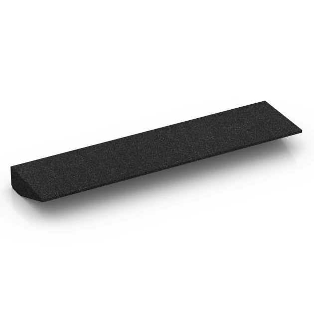 Aufsicht auf die Unterseite, also die Bodenseite von WARCO-Formteil 6601 - Rampa per soglia im Format 100 × 25 cm | 1 < 8 cm.