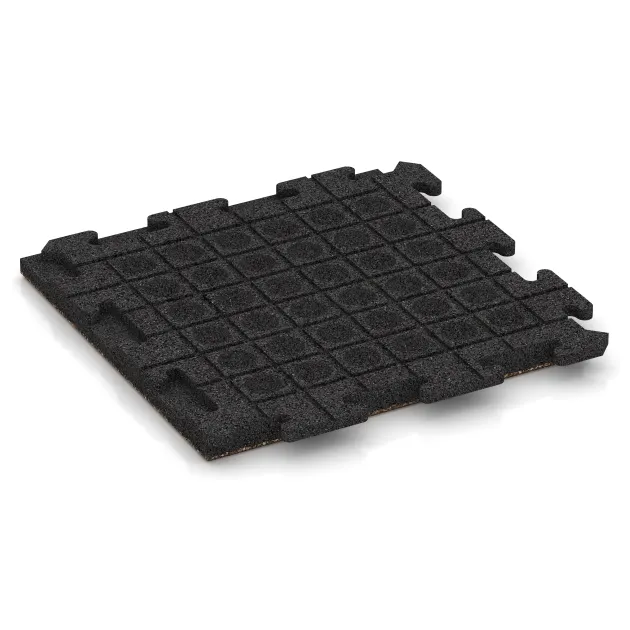 Aufsicht auf die Unterseite, also die Bodenseite von WARCO-Formteil 1295 - Piastrella da terrazza Classic im Format 500 x 500 x 40 mm.