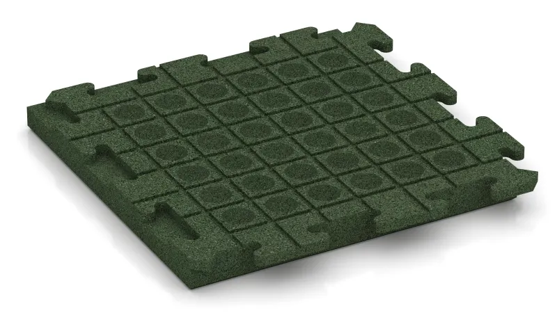 Quadratisch angeordnete Drainagekanäle und Kuppeln